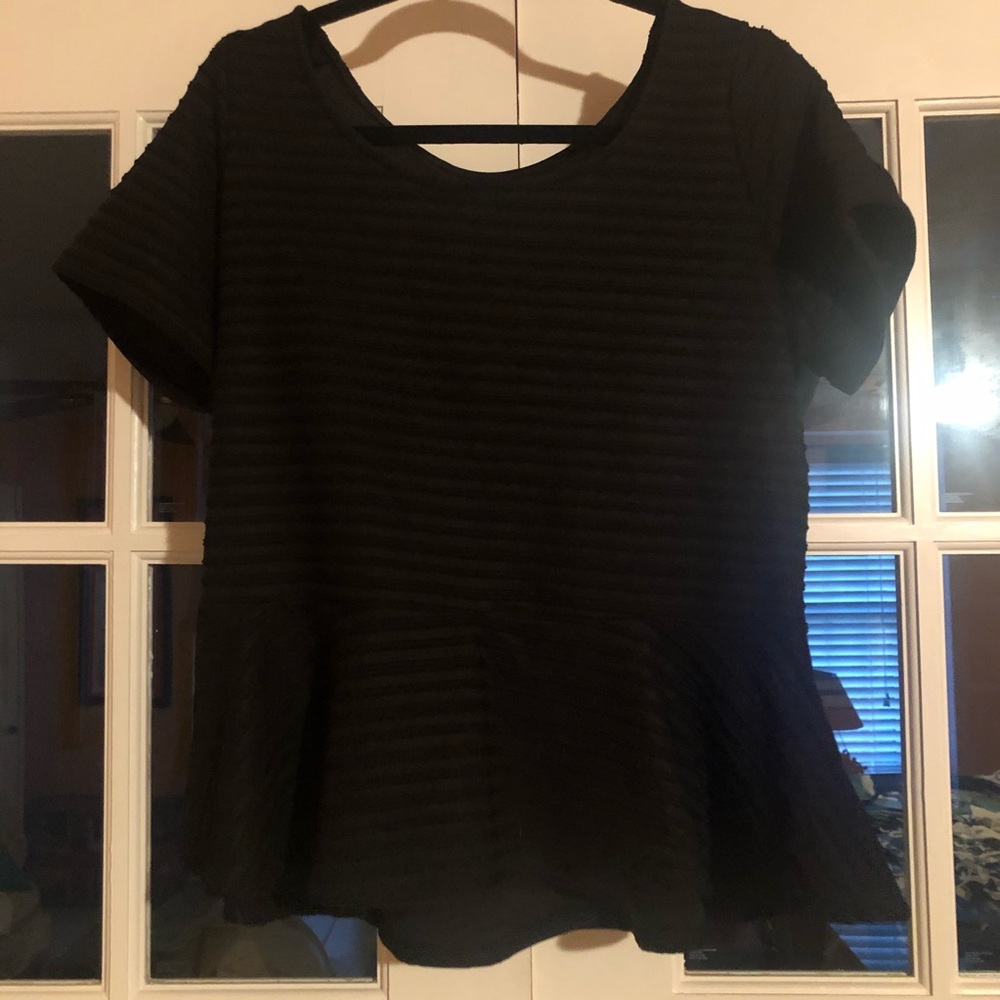 Black rubbed peplum